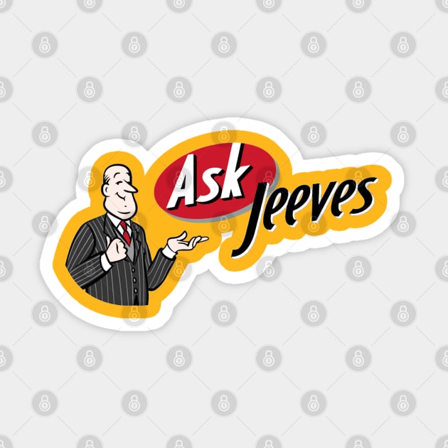 Ask Jeeves. Search engine Sticker by fiercewoman101